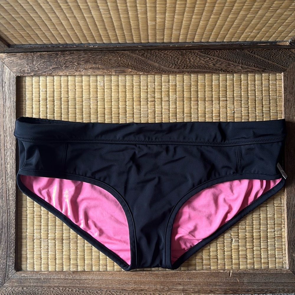 🆕PINK: NWT Black Swimsuit Bottoms: Sz M